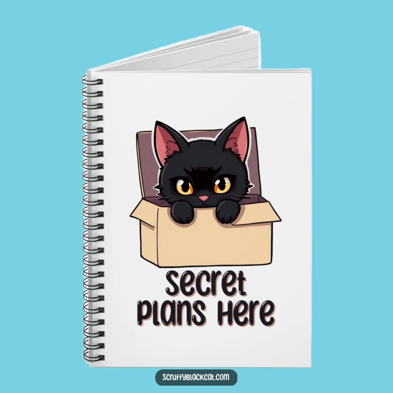Funny Cat Notebook: Mischievous Cat Box Peek, Mysterious Journal, Unique Gift