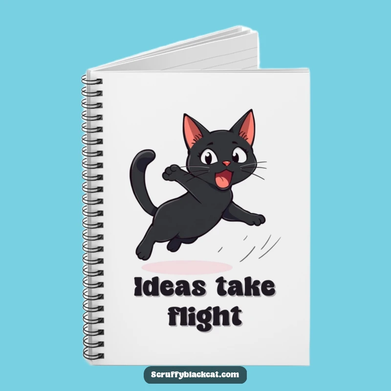 Funny Cat Notebook: Startled Cat Leap, Comedic Journal, Unique Gift