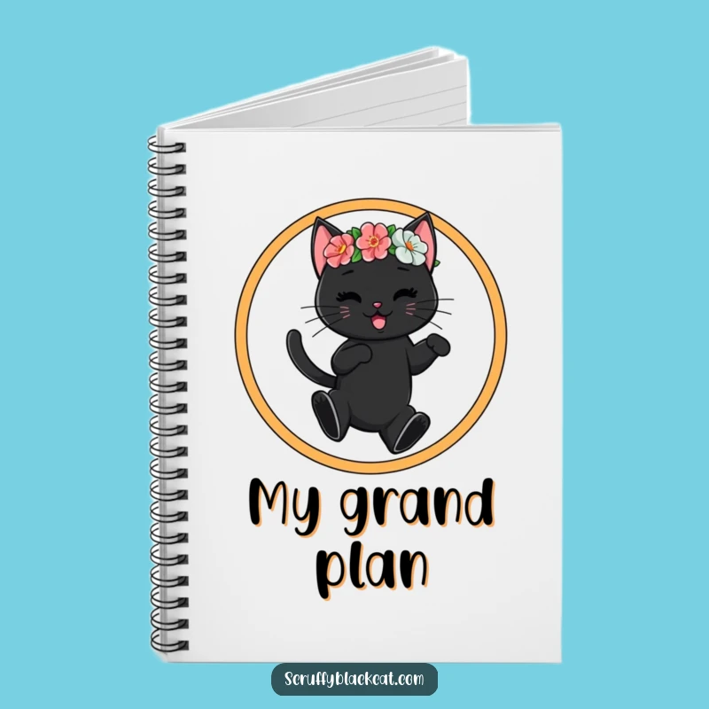 Funny Creative Cat Hoop Journal - Adorable & Hilarious Cat Notebook Gift!