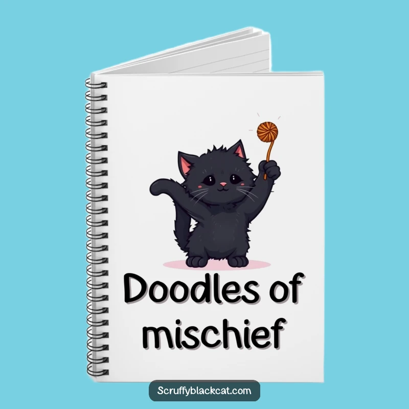 Funny Kitten Yarn Journal: Scruffy Cat's Adventures, Perfect Notebook for Cat Lovers