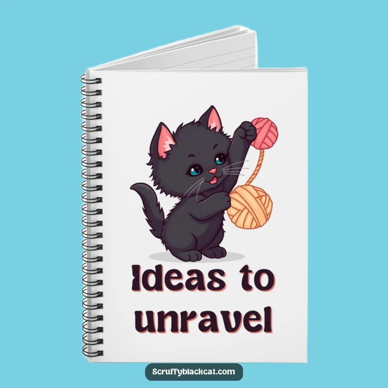 Funny Kitten Yarn Ball Notebook - Jot Down Ideas with Hilarious Playfulness