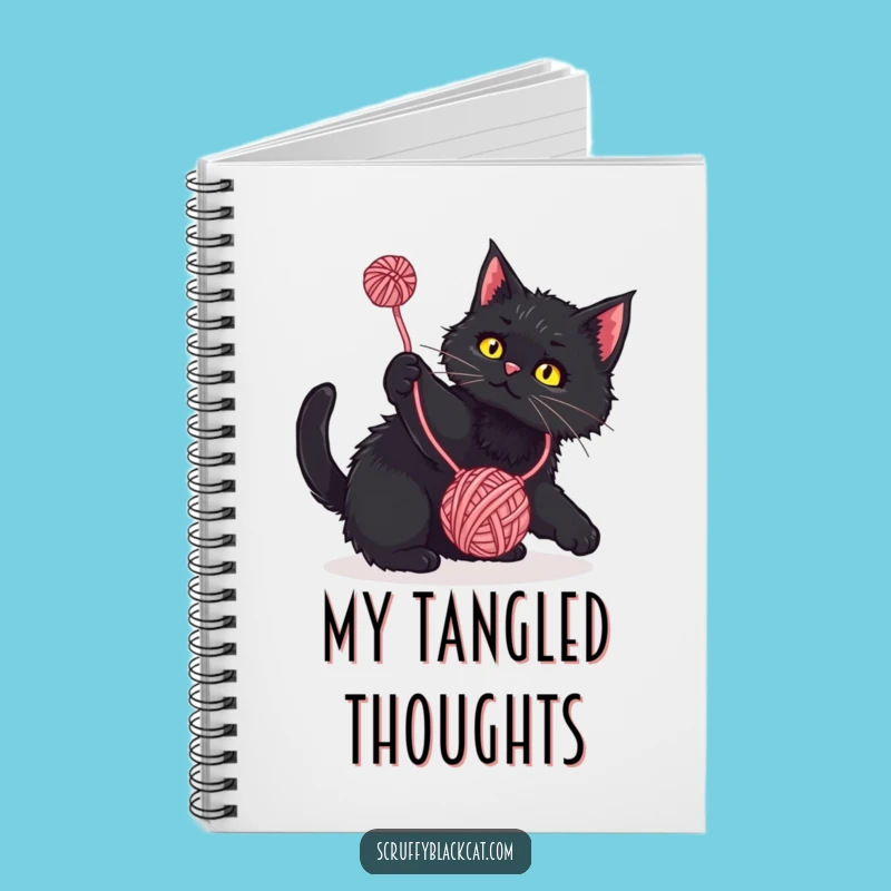 Funny Cat Notebook: Playful Yarn Batting, Hilarious Feline Journal Gift