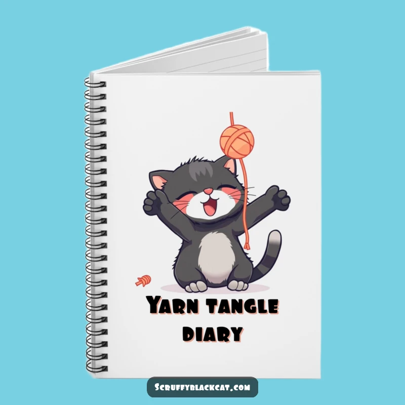 Funny Cat Yarn Ball Notebook - Jot Down Purrfect Ideas