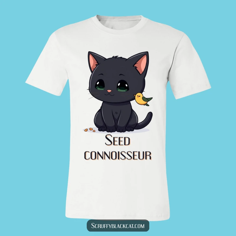 Funny Cat Birdseed Watch T-Shirt: Curious Hunter Fun, Awesome Funny Gift