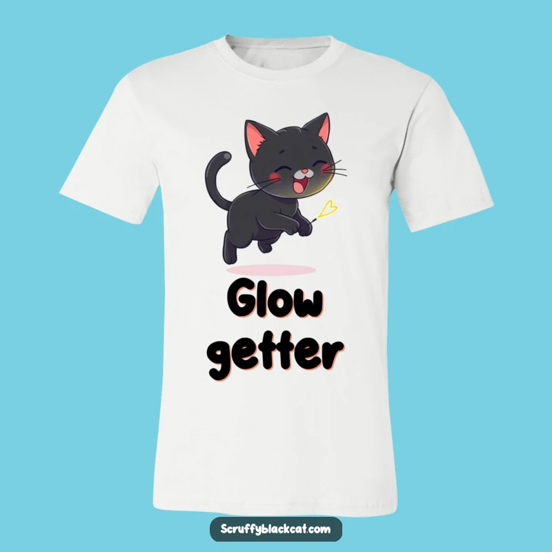 Funny Cat Firefly Chase T-Shirt - Whimsical Pet Lover Tee