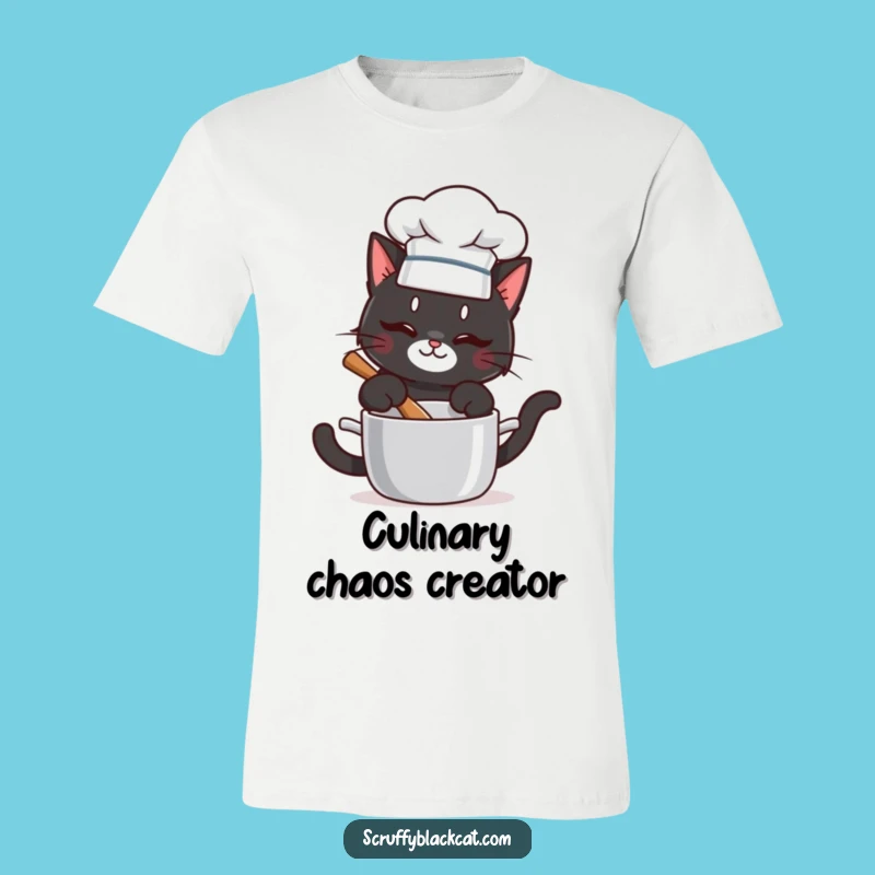 Funny Chef Cat Tee: Tiny Hat Mischief Shirt, Hilarious Cat Gift