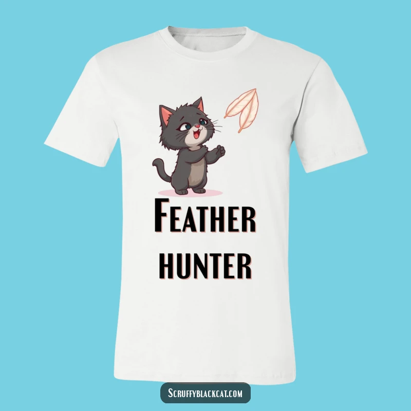 Funny Feather Play Cat T-Shirt: Hilarious Gift for Cat Enthusiasts