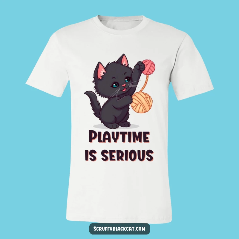 Funny Kitten Yarn Ball T-Shirt - Comical & Cute Cat Tee