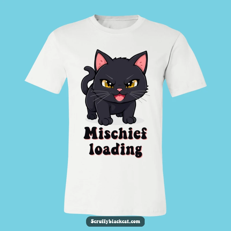 Funny Mischief Cat Pounce T-Shirt - Hilarious Cat Lover Apparel Gift