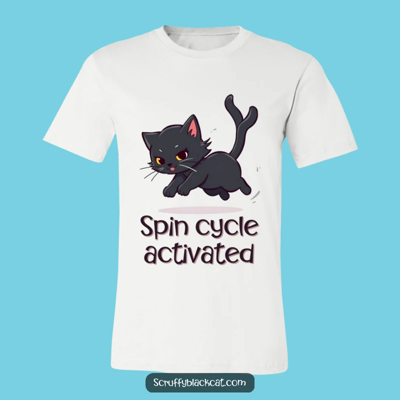 Funny Cat Tail Spin T-Shirt: Crazy Feline Energy, Awesome Funny Gift