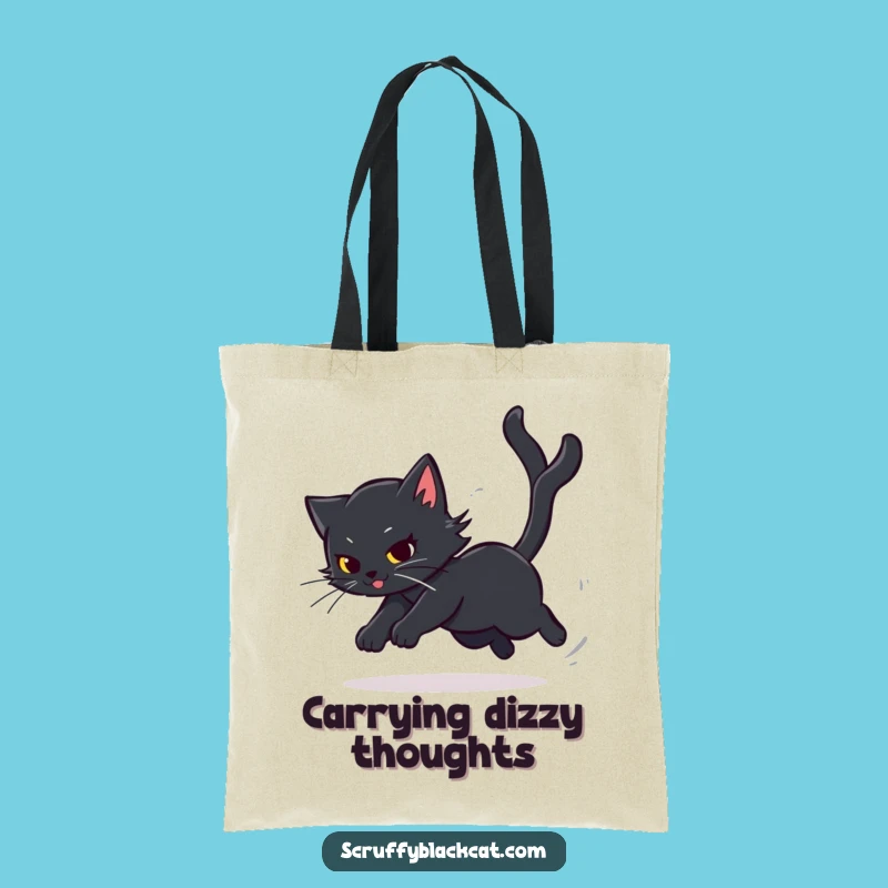 Funny Cat Chase Tote Bag: Carry the Fun, Chic Funny Gift