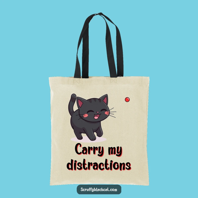 Funny Black Cat Laser Tote Bag: Carry Your Essentials with Playful Feline Energy