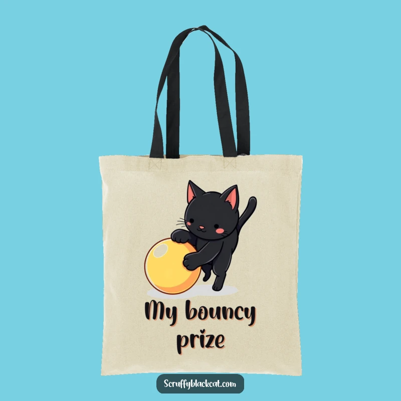 Funny Cat Pounce Tote Bag: Playful Cat's Energy, Perfect Gift for Cat Moms